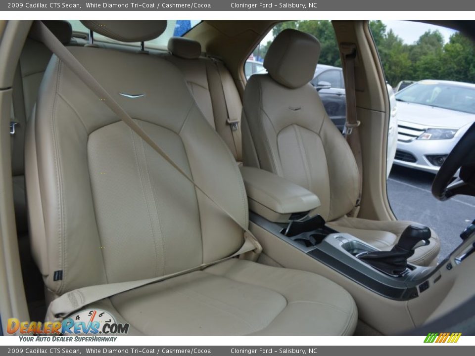 2009 Cadillac CTS Sedan White Diamond Tri-Coat / Cashmere/Cocoa Photo #15
