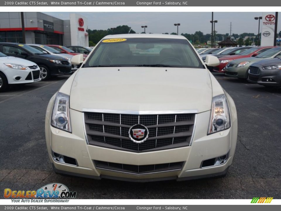 2009 Cadillac CTS Sedan White Diamond Tri-Coat / Cashmere/Cocoa Photo #26
