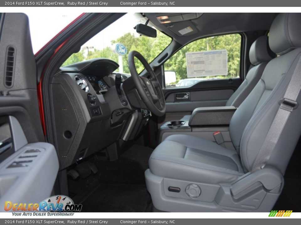 2014 Ford F150 XLT SuperCrew Ruby Red / Steel Grey Photo #6