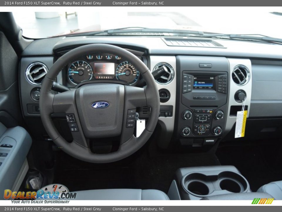 2014 Ford F150 XLT SuperCrew Ruby Red / Steel Grey Photo #12
