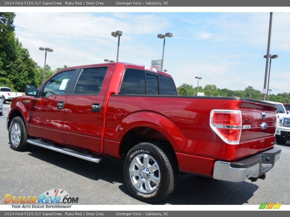 2014 Ford F150 XLT SuperCrew Ruby Red / Steel Grey Photo #23