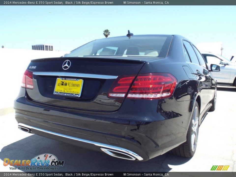 2014 Mercedes-Benz E 350 Sport Sedan Black / Silk Beige/Espresso Brown Photo #4