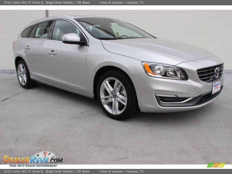 2015 Volvo V60 T5 Drive-E Bright Silver Metallic / Off-Black Photo #1