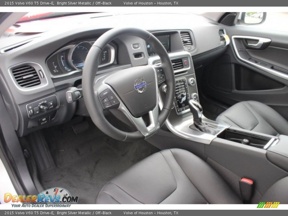 2015 Volvo V60 T5 Drive-E Bright Silver Metallic / Off-Black Photo #10