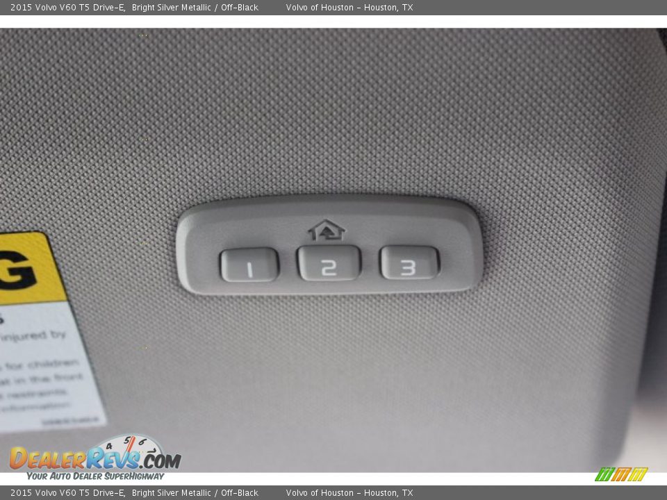 2015 Volvo V60 T5 Drive-E Bright Silver Metallic / Off-Black Photo #16