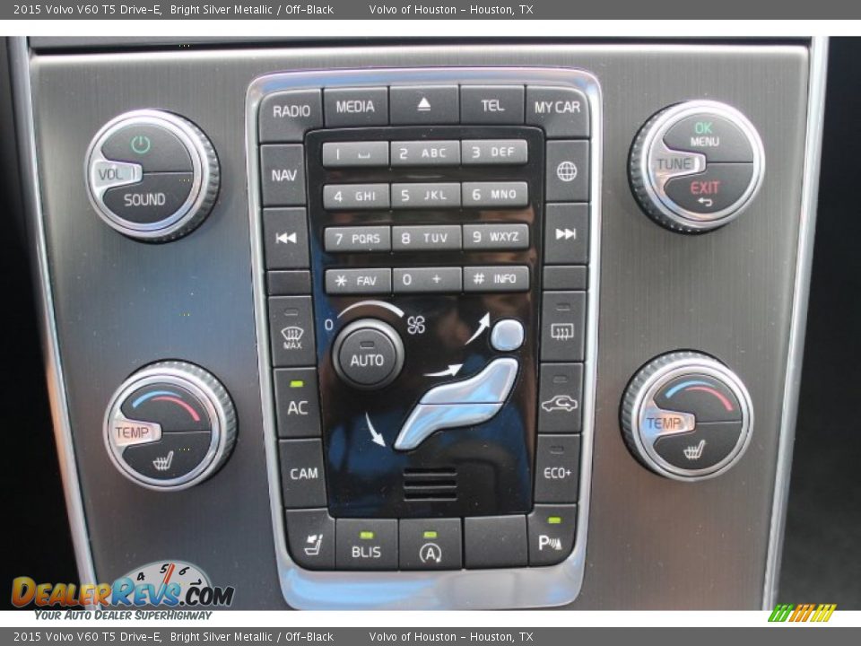 2015 Volvo V60 T5 Drive-E Bright Silver Metallic / Off-Black Photo #21