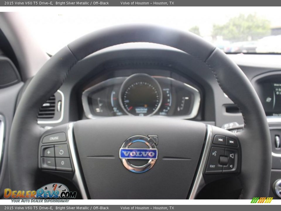 2015 Volvo V60 T5 Drive-E Bright Silver Metallic / Off-Black Photo #22