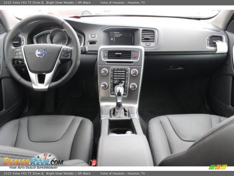 2015 Volvo V60 T5 Drive-E Bright Silver Metallic / Off-Black Photo #27