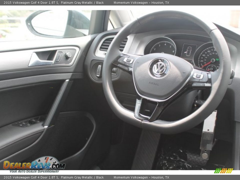 2015 Volkswagen Golf 4 Door 1.8T S Platinum Gray Metallic / Black Photo #22