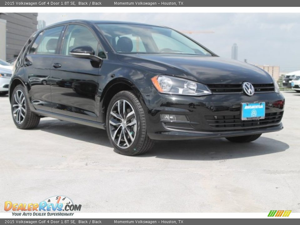 2015 Volkswagen Golf 4 Door 1.8T SE Black / Black Photo #1