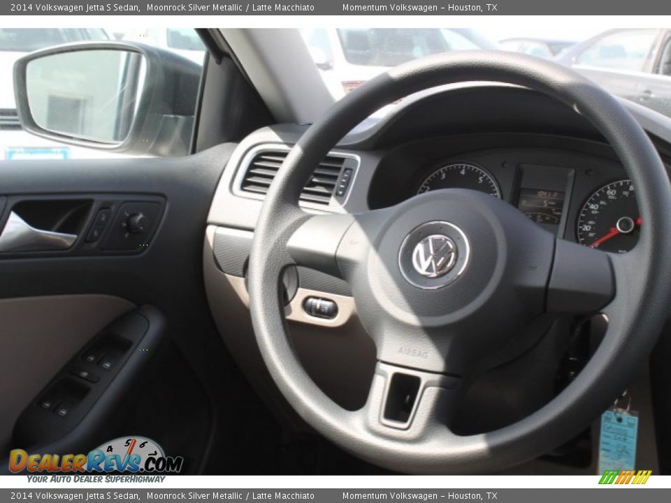 2014 Volkswagen Jetta S Sedan Moonrock Silver Metallic / Latte Macchiato Photo #21