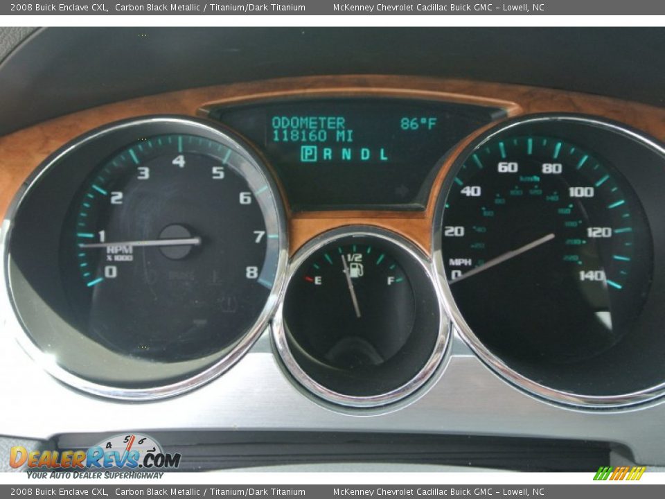 2008 Buick Enclave CXL Carbon Black Metallic / Titanium/Dark Titanium Photo #18