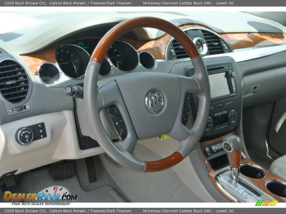 2008 Buick Enclave CXL Carbon Black Metallic / Titanium/Dark Titanium Photo #30