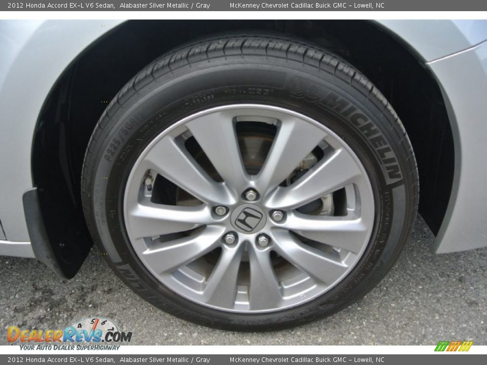 2012 Honda Accord EX-L V6 Sedan Alabaster Silver Metallic / Gray Photo #24