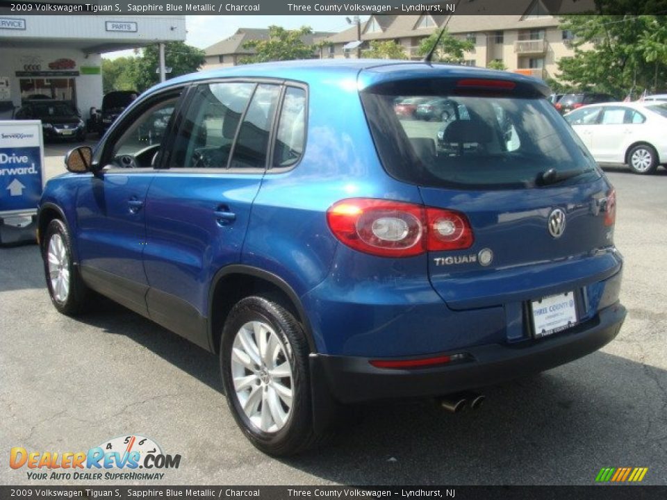 2009 Volkswagen Tiguan S Sapphire Blue Metallic / Charcoal Photo #4