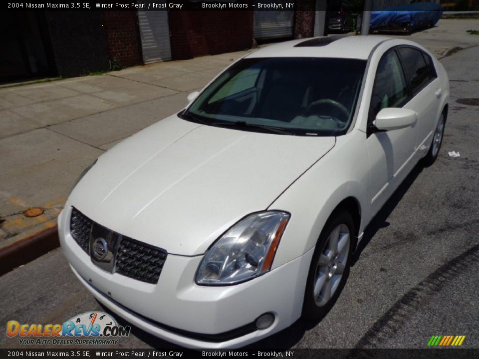 2004 Nissan Maxima 3.5 SE Winter Frost Pearl / Frost Gray Photo #2