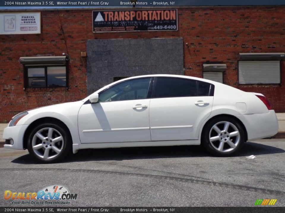2004 Nissan Maxima 3.5 SE Winter Frost Pearl / Frost Gray Photo #14