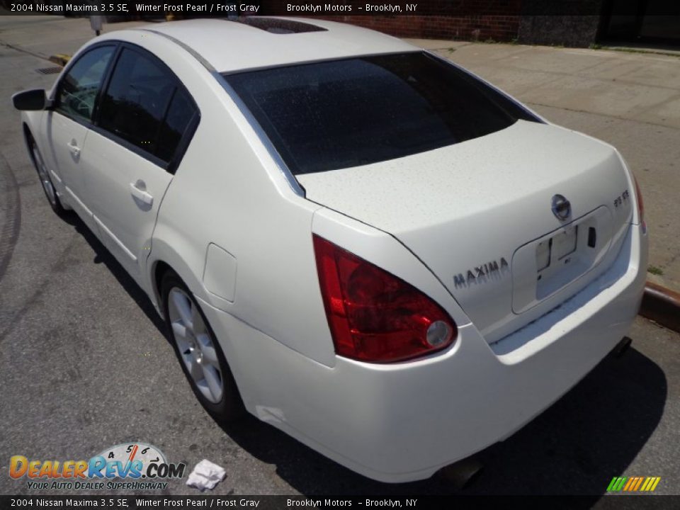 2004 Nissan Maxima 3.5 SE Winter Frost Pearl / Frost Gray Photo #16