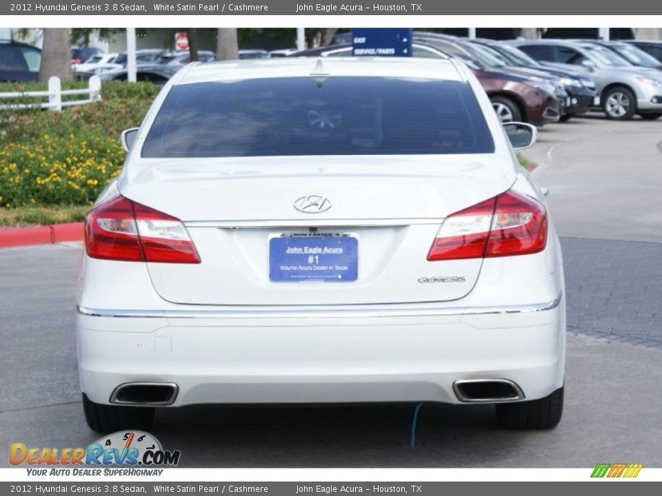 2012 Hyundai Genesis 3.8 Sedan White Satin Pearl / Cashmere Photo #5