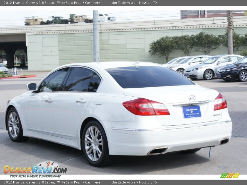 2012 Hyundai Genesis 3.8 Sedan White Satin Pearl / Cashmere Photo #7