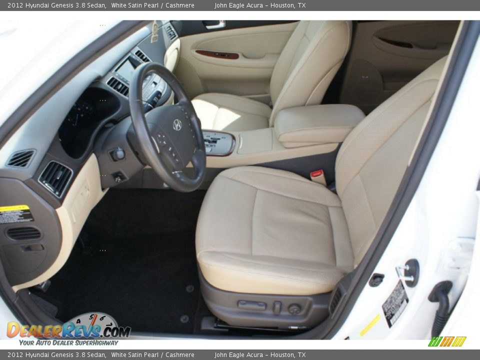 2012 Hyundai Genesis 3.8 Sedan White Satin Pearl / Cashmere Photo #12
