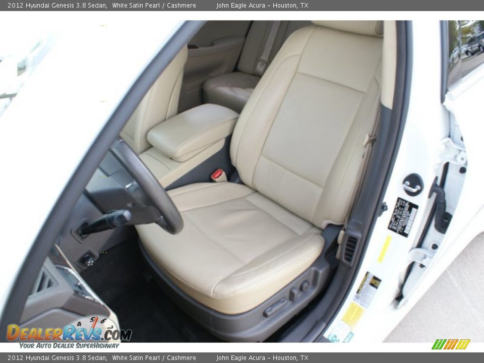 2012 Hyundai Genesis 3.8 Sedan White Satin Pearl / Cashmere Photo #13