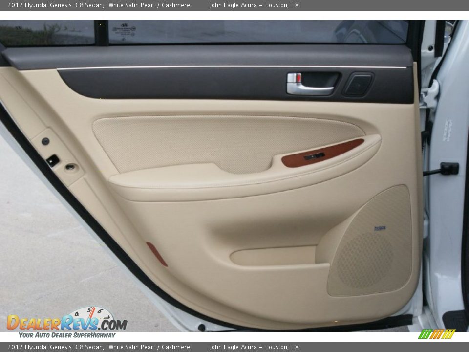 2012 Hyundai Genesis 3.8 Sedan White Satin Pearl / Cashmere Photo #14