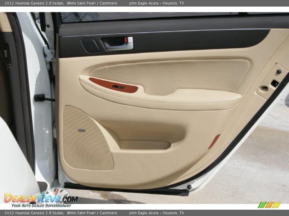 2012 Hyundai Genesis 3.8 Sedan White Satin Pearl / Cashmere Photo #17