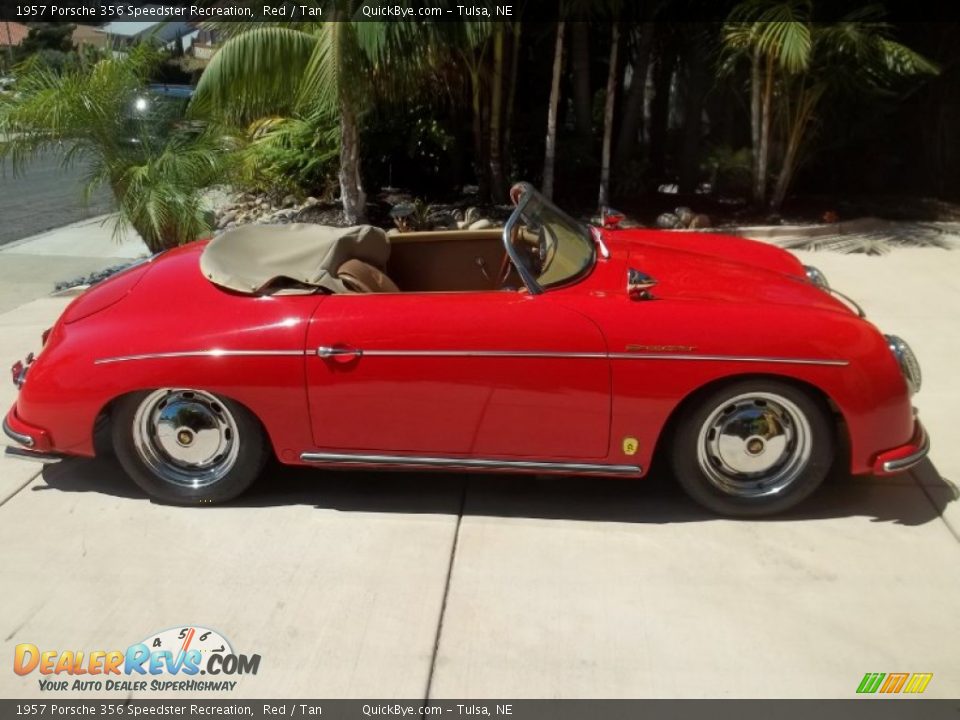 1957 Porsche 356 Speedster Recreation Red / Tan Photo #2