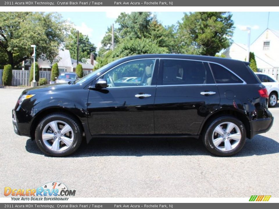 2011 Acura MDX Technology Crystal Black Pearl / Taupe Photo #6