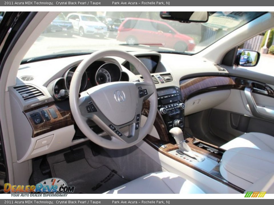 2011 Acura MDX Technology Crystal Black Pearl / Taupe Photo #11