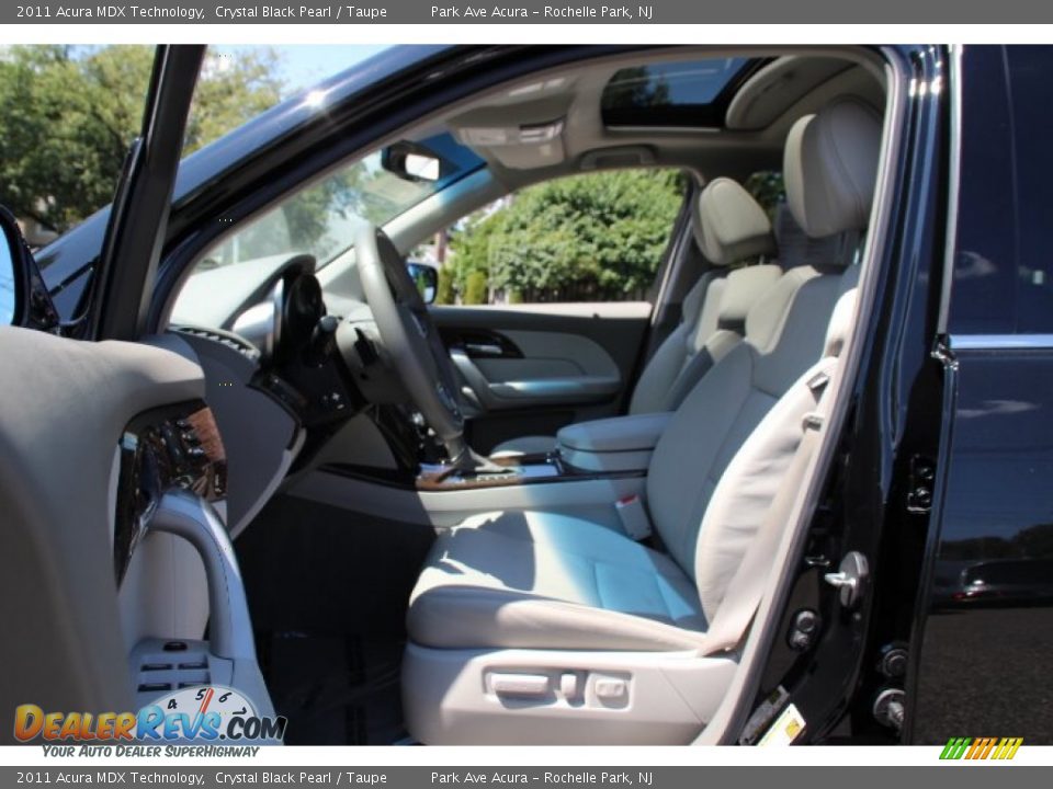 2011 Acura MDX Technology Crystal Black Pearl / Taupe Photo #12