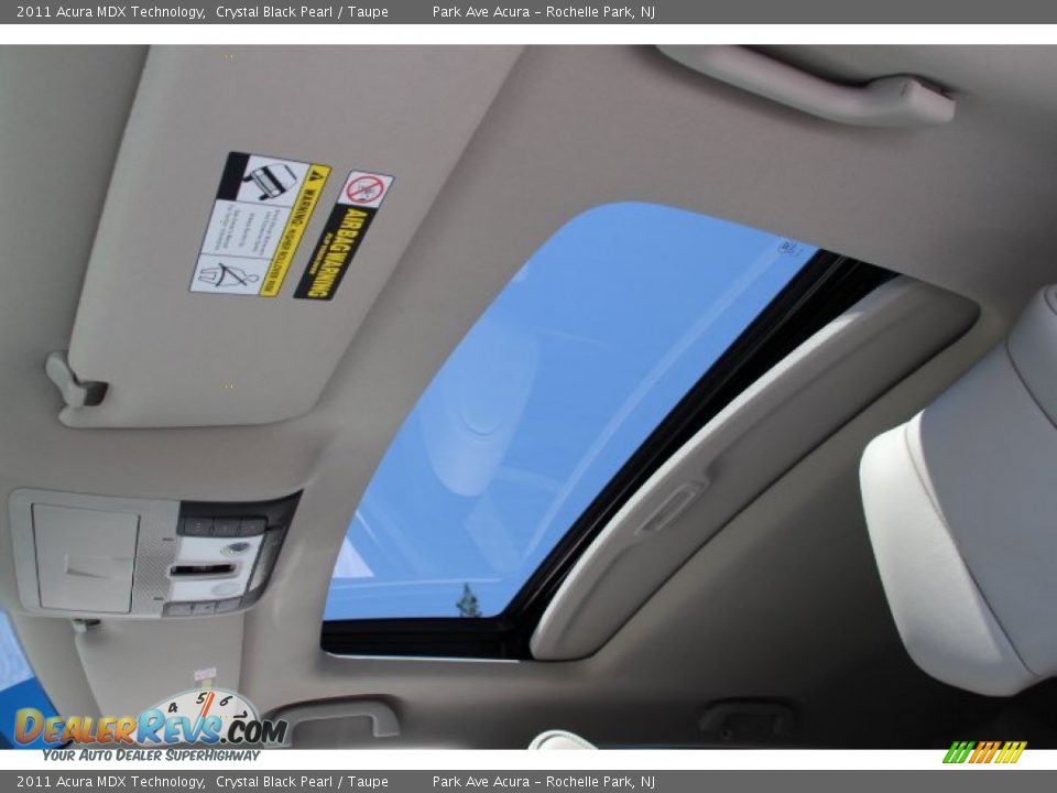 2011 Acura MDX Technology Crystal Black Pearl / Taupe Photo #14