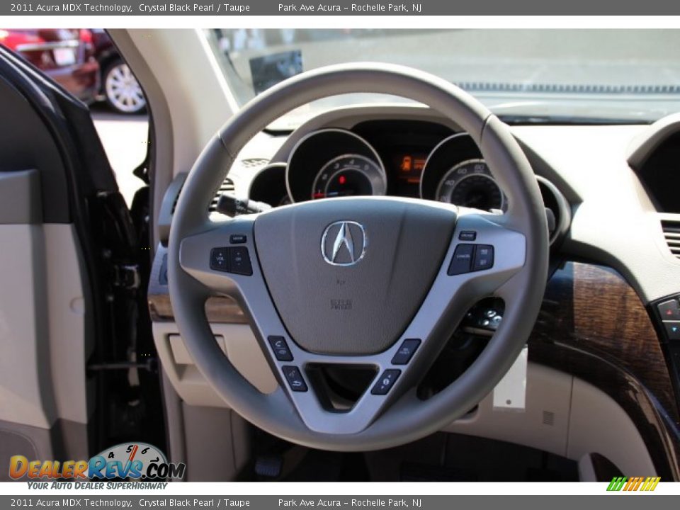 2011 Acura MDX Technology Crystal Black Pearl / Taupe Photo #18