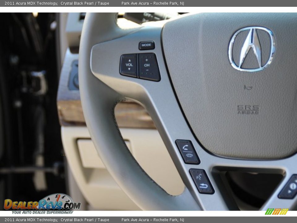2011 Acura MDX Technology Crystal Black Pearl / Taupe Photo #19