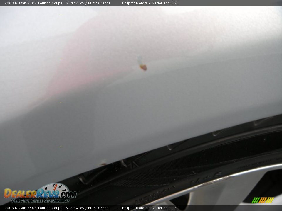 2008 Nissan 350Z Touring Coupe Silver Alloy / Burnt Orange Photo #22