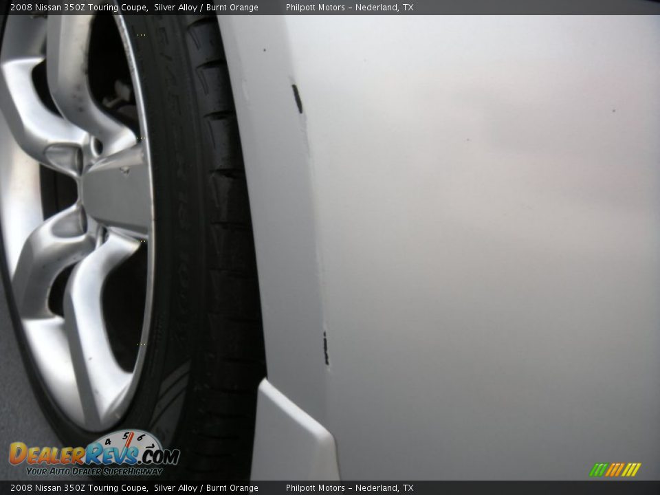 2008 Nissan 350Z Touring Coupe Silver Alloy / Burnt Orange Photo #28