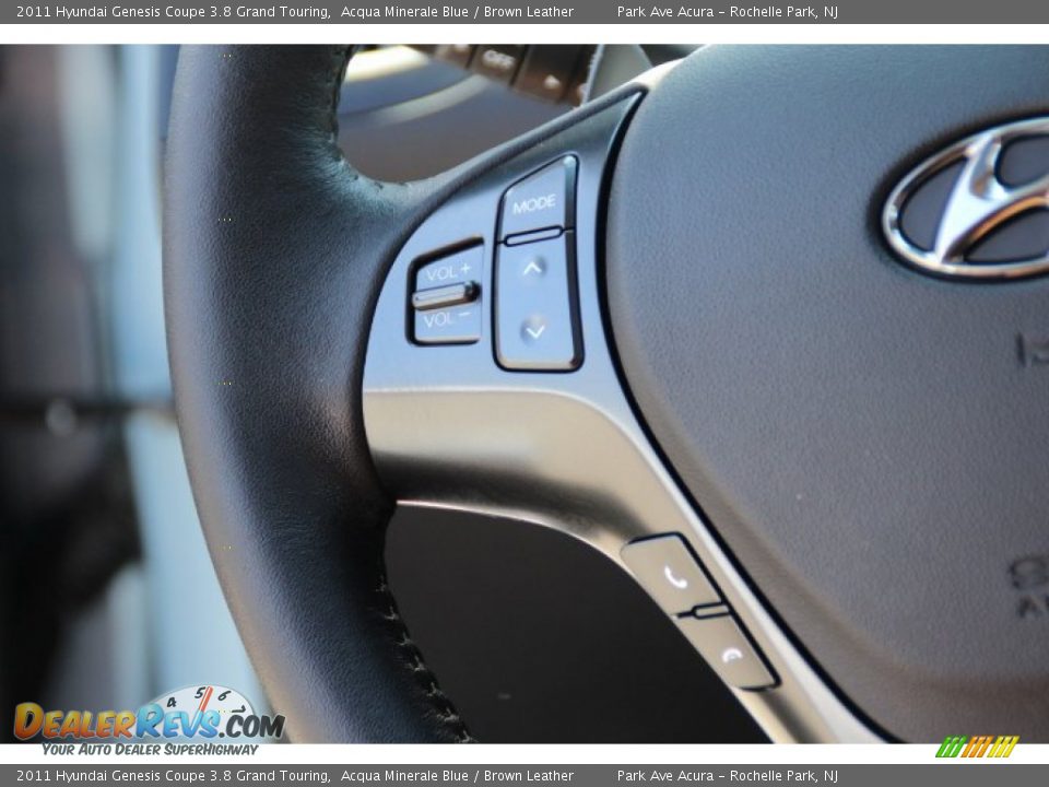 2011 Hyundai Genesis Coupe 3.8 Grand Touring Acqua Minerale Blue / Brown Leather Photo #19