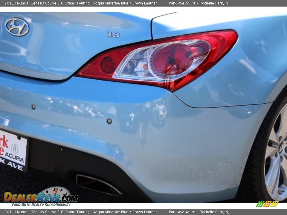 2011 Hyundai Genesis Coupe 3.8 Grand Touring Acqua Minerale Blue / Brown Leather Photo #23