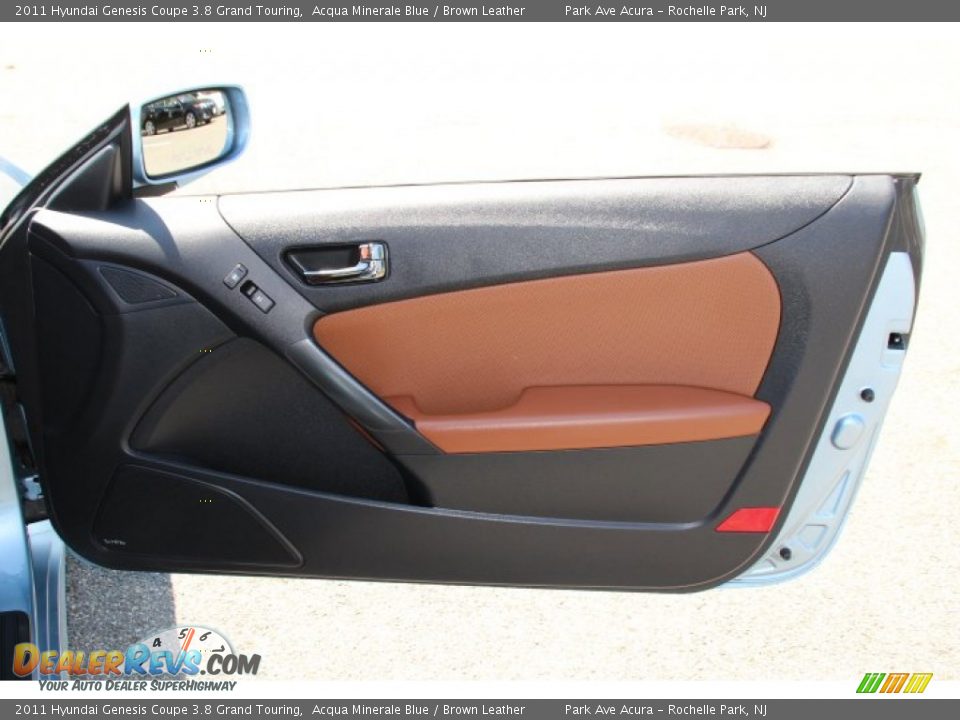 2011 Hyundai Genesis Coupe 3.8 Grand Touring Acqua Minerale Blue / Brown Leather Photo #24