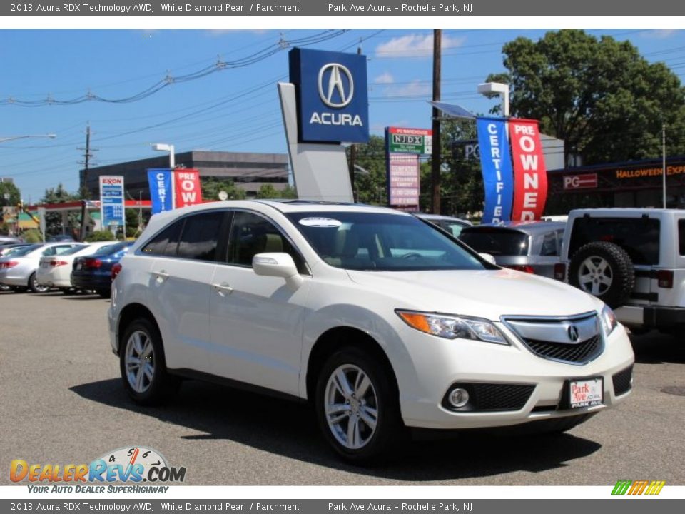 2013 Acura RDX Technology AWD White Diamond Pearl / Parchment Photo #1