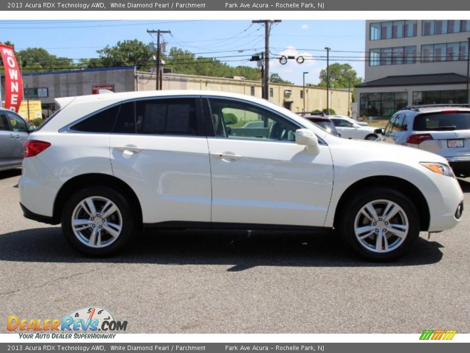 2013 Acura RDX Technology AWD White Diamond Pearl / Parchment Photo #2