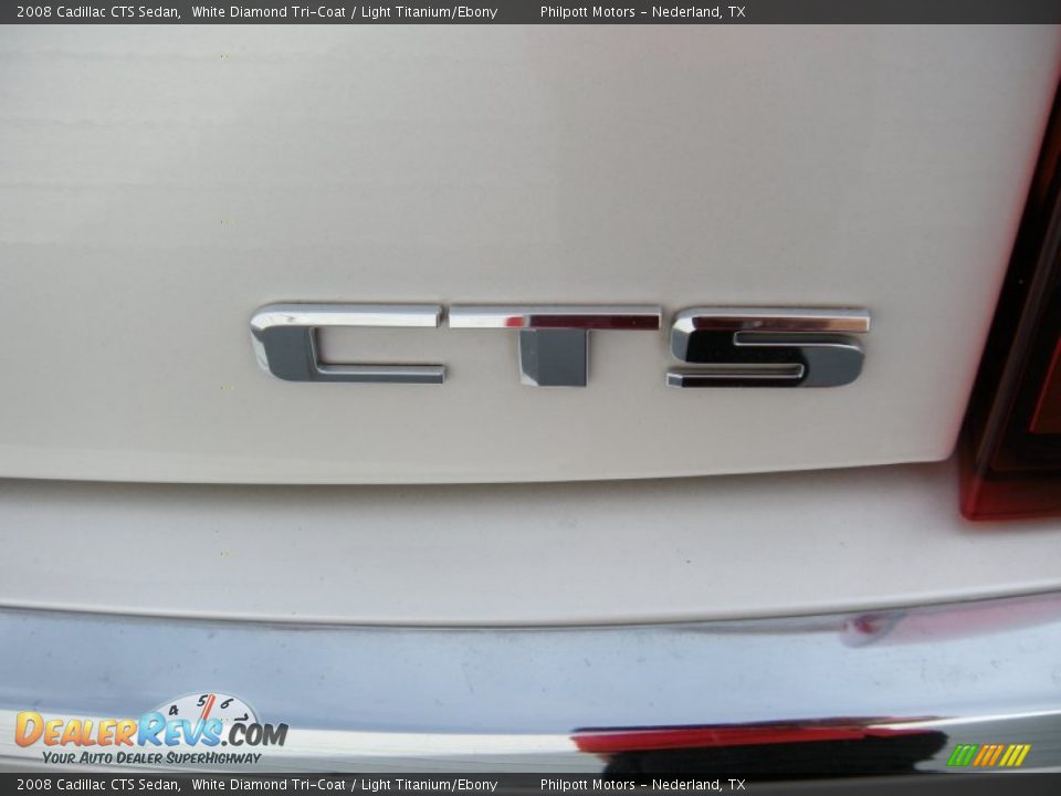 2008 Cadillac CTS Sedan White Diamond Tri-Coat / Light Titanium/Ebony Photo #17