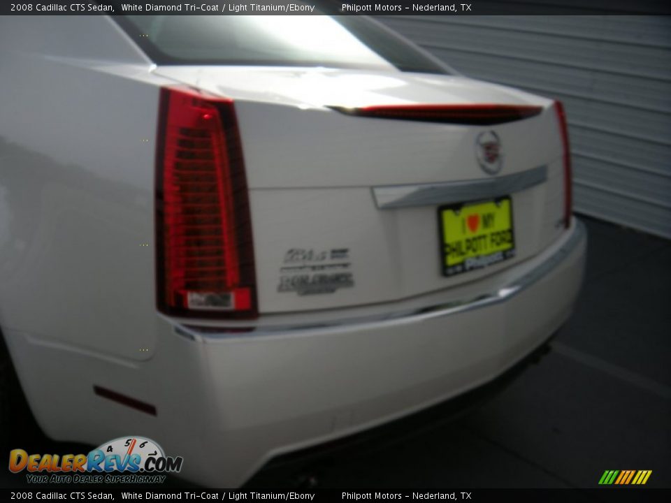 2008 Cadillac CTS Sedan White Diamond Tri-Coat / Light Titanium/Ebony Photo #19