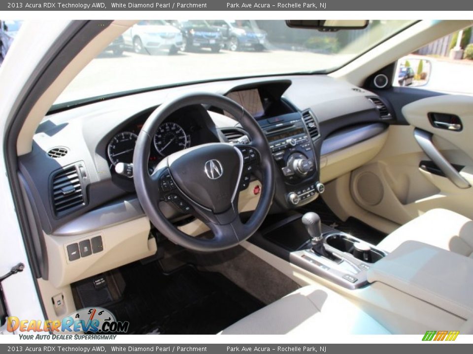 2013 Acura RDX Technology AWD White Diamond Pearl / Parchment Photo #11