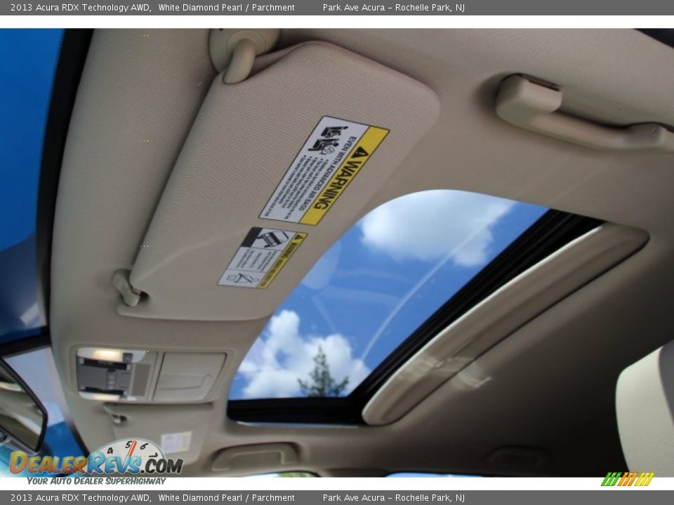 2013 Acura RDX Technology AWD White Diamond Pearl / Parchment Photo #14