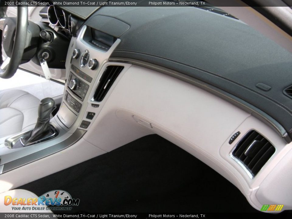 2008 Cadillac CTS Sedan White Diamond Tri-Coat / Light Titanium/Ebony Photo #24
