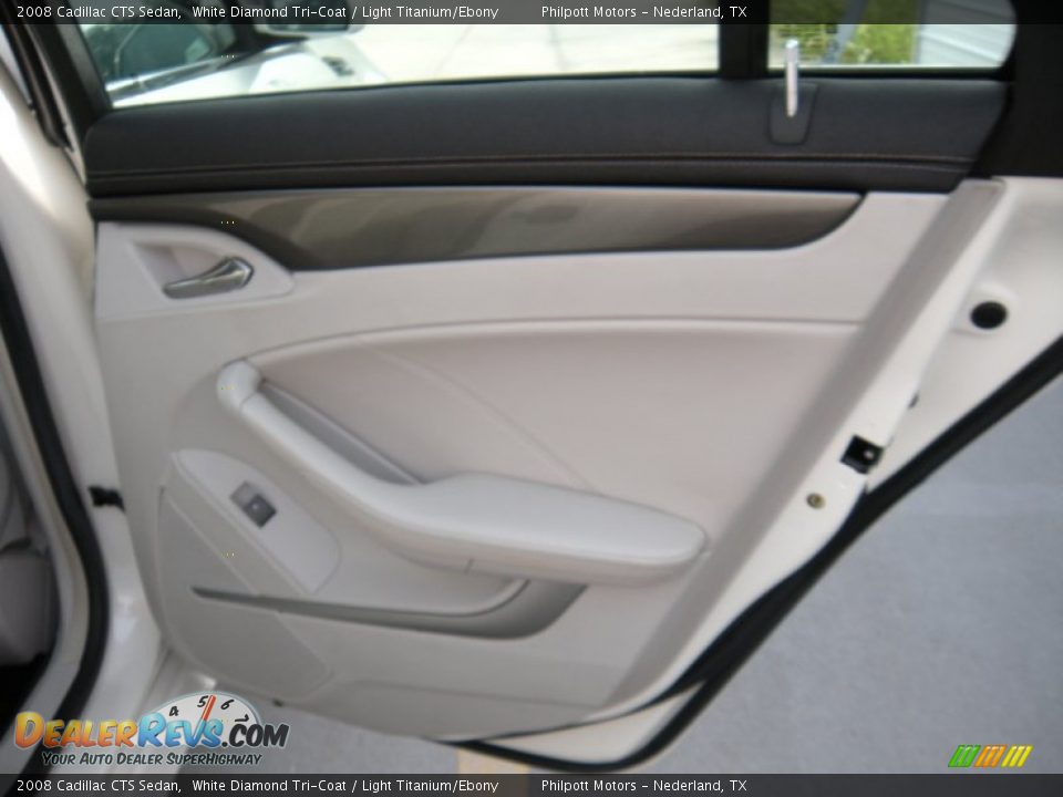 2008 Cadillac CTS Sedan White Diamond Tri-Coat / Light Titanium/Ebony Photo #26