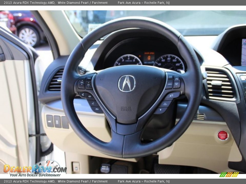 2013 Acura RDX Technology AWD White Diamond Pearl / Parchment Photo #18