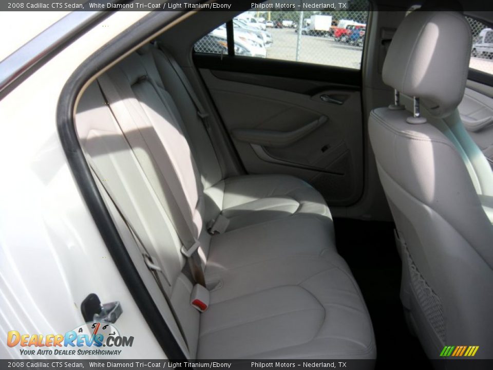 2008 Cadillac CTS Sedan White Diamond Tri-Coat / Light Titanium/Ebony Photo #27